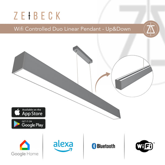 Zeibeck 40cm UP&DOWN WI-FI Controlled DUO COLOR Linear Pendant