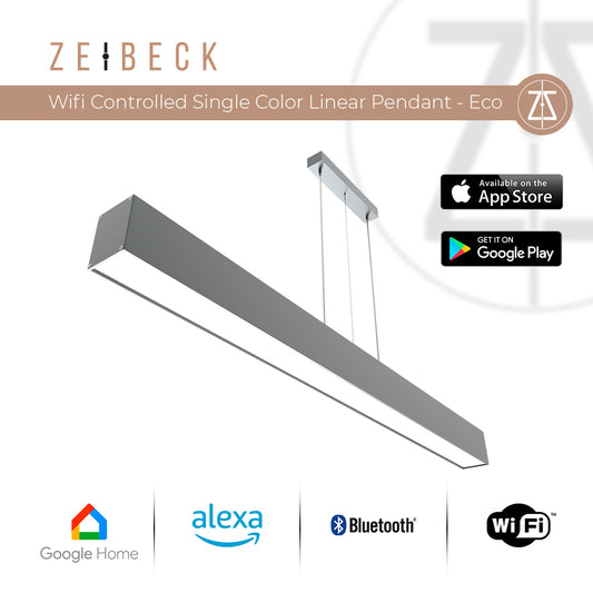 Zeibeck 120cm ECO WI-FI Controlled Single Color Linear Pendant