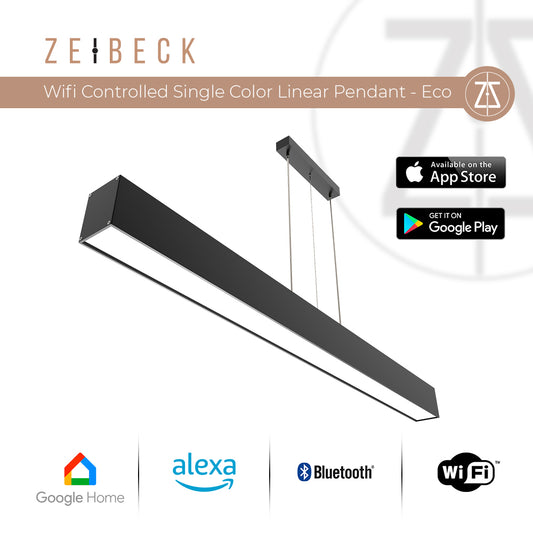 Zeibeck 40cm ECO WI-FI Controlled Single Color Linear Pendant