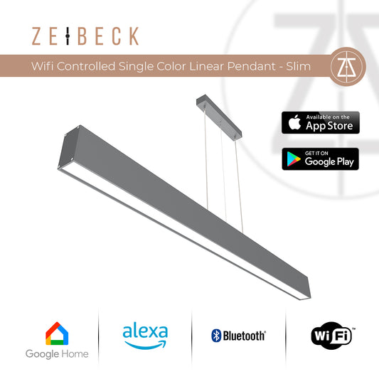 Zeibeck 200cm SLIM WI-FI Controlled Single Color Linear Pendant