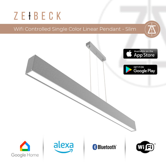Zeibeck 80cm SLIM WI-FI Controlled Single Color Linear Pendant