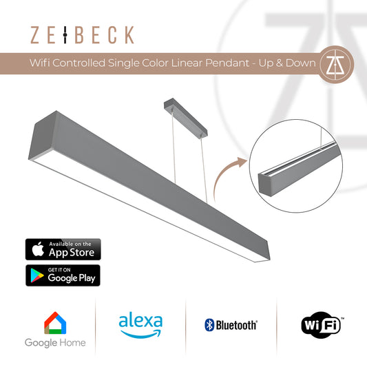 Zeibeck 200cm UP&DOWN WI-FI Controlled Single Color Linear Pendant