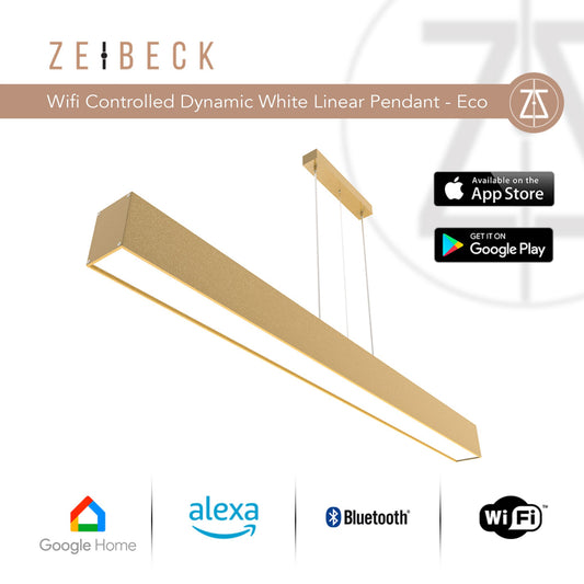 Zeibeck 160cm ECO WI-FI Controlled Dynamic White (2700K-6500K) Linear Pendant