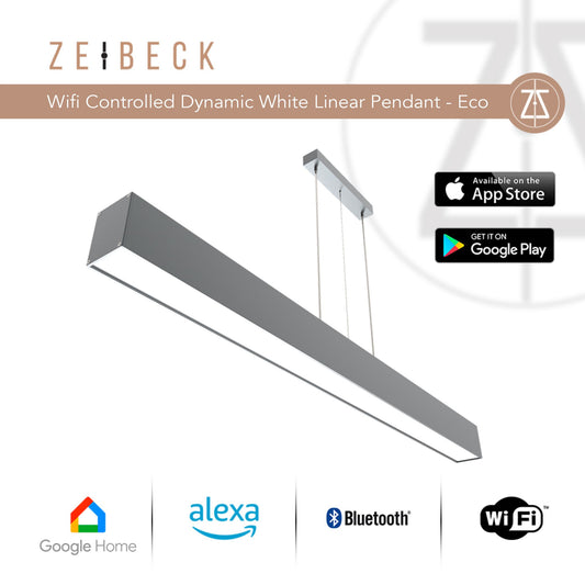Zeibeck 200cm ECO WI-FI Controlled Dynamic White (2700K-6500K) Linear Pendant