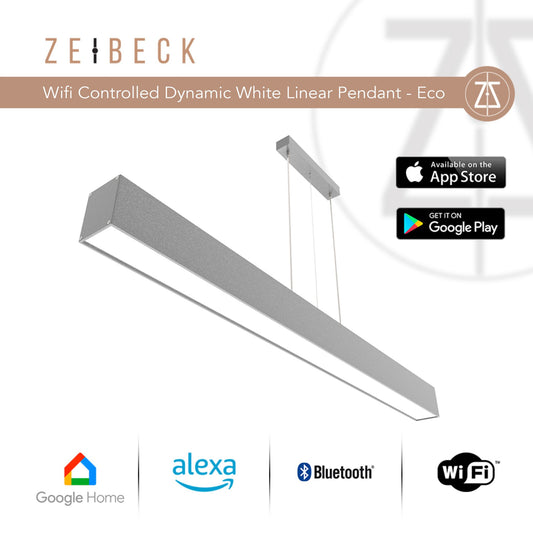 Zeibeck 80cm ECO WI-FI Controlled Dynamic White (2700K-6500K) Linear Pendant