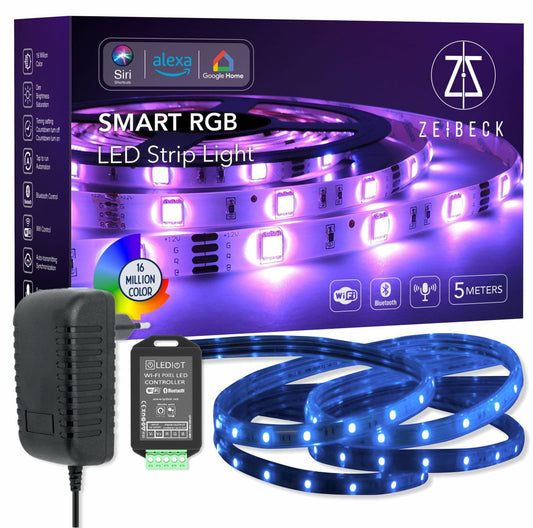 Zeibeck Wifi Controlled RGB Strip Led Outdoor - 5mt.