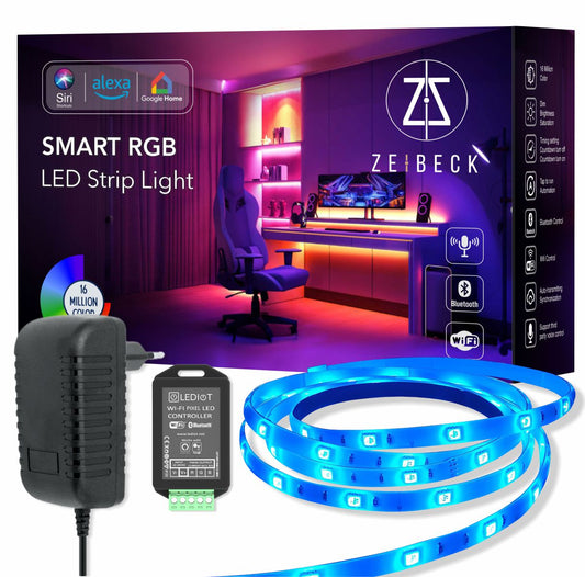 Zeibeck Wifi Controlled RGB Strip Led Indoor - 5mt.
