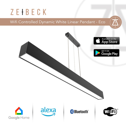 Zeibeck 120cm ECO WI-FI Controlled Dynamic White (2700K-6500K) Linear Pendant